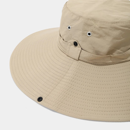 12cm Wide Brim Water-Resistant Quick-Dry Bucket Hat
