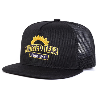 Twisted Teas Embroidered Mesh Snapback Cap