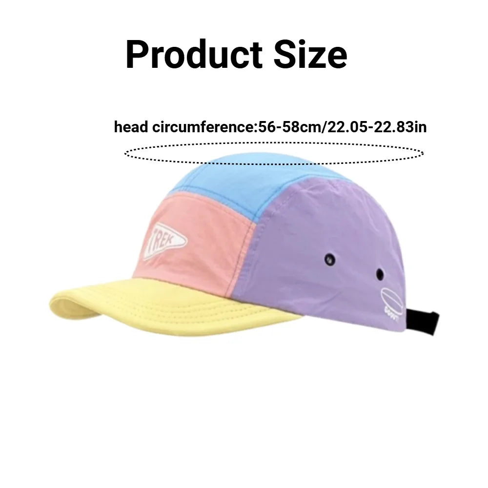 5 Panel Short Brim Embroidered Baseball Cap Ladies' Sun Hat, Quick Dry Breathable Mesh, Lightweight, Stylish Versatile Cap