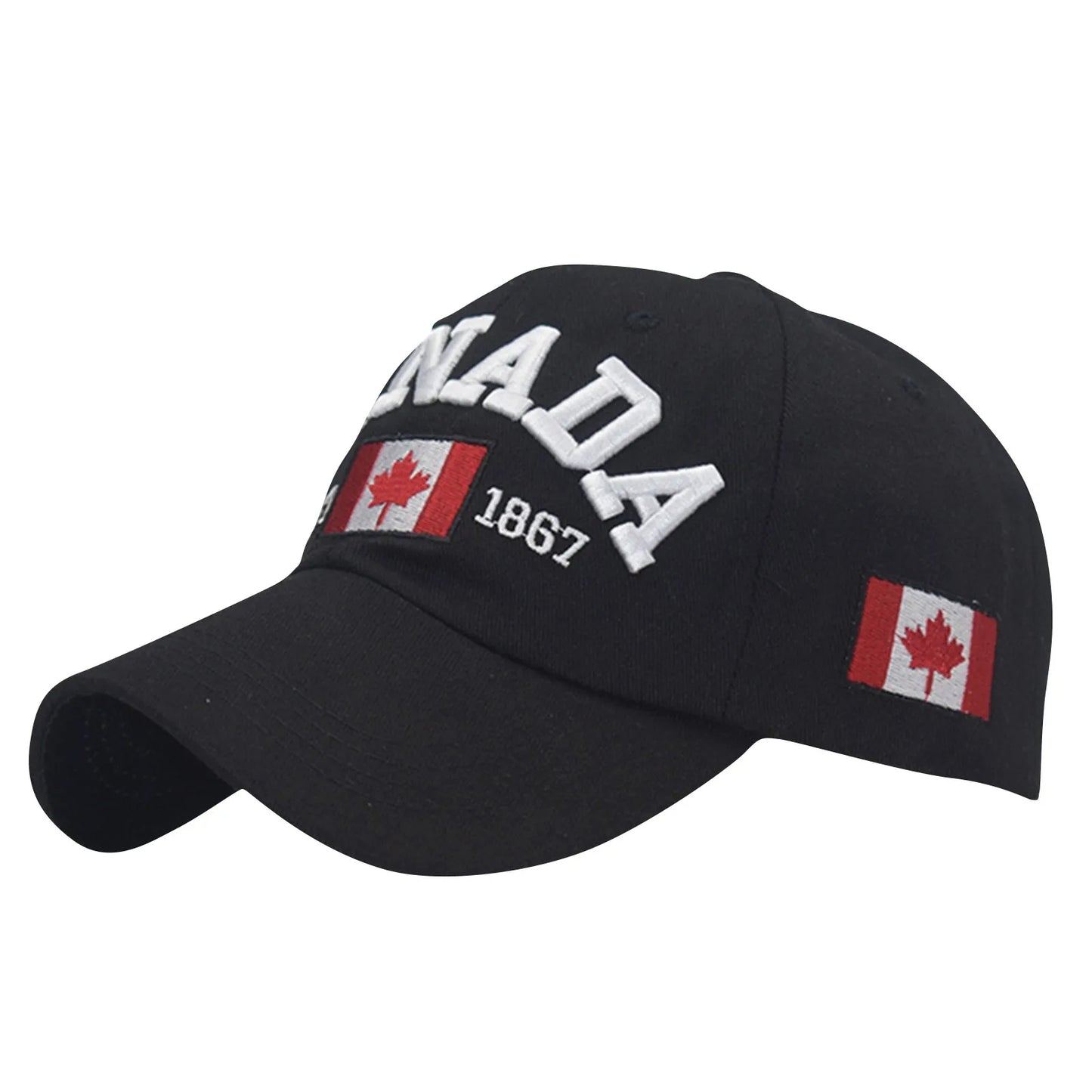 Fashion Canada Baseball Cap Embroidered Maple Leaf Golf Hat Adjustable