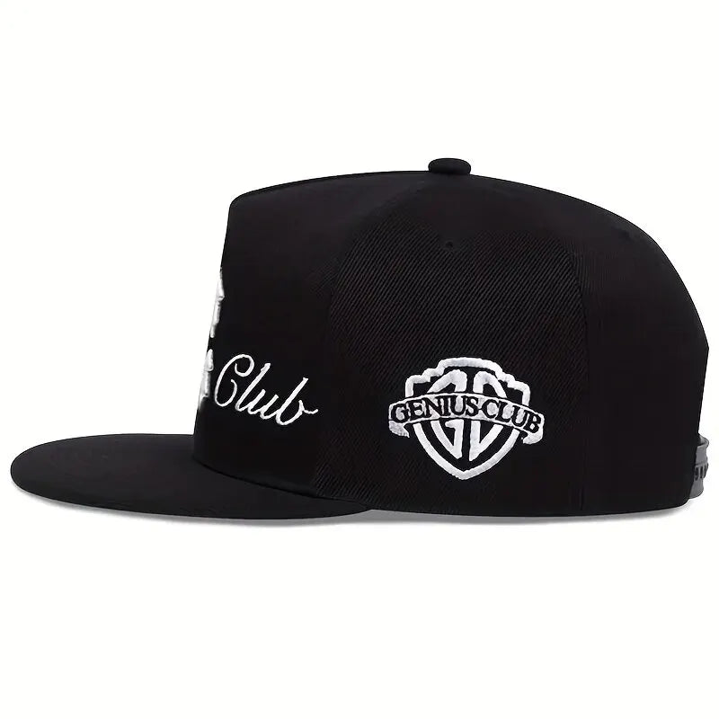Unisex C Letter Side Genius Club Embroidered Snapback Cap