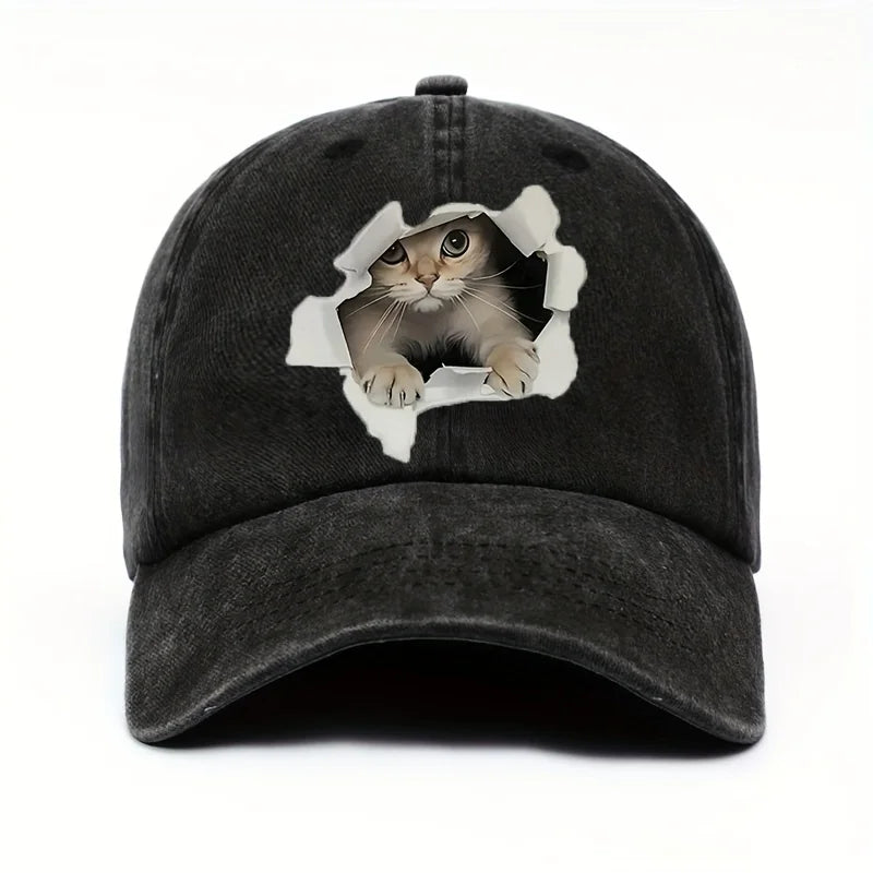 Funny Cat Lover Sun Baseball Cap