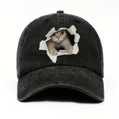 Funny Cat Lover Sun Baseball Cap