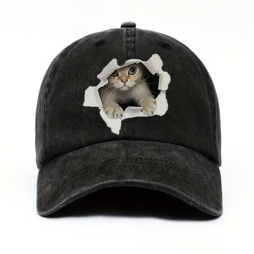 Funny Cat Lover Sun Baseball Cap