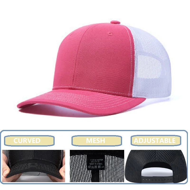 Rivet Embellished Hip-Hop Mesh Visor Snapback Cap