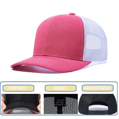 Rivet Embellished Hip-Hop Mesh Visor Snapback Cap
