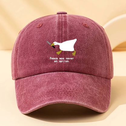 Running Goose Print Travel Baseball Cap