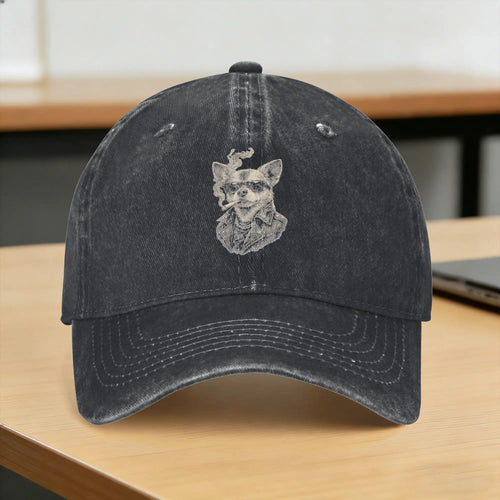 Funny Chihuahua Meme Washed Baseball Cap