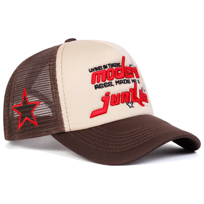 Modern Junkie Embroidered Mesh Baseball Cap