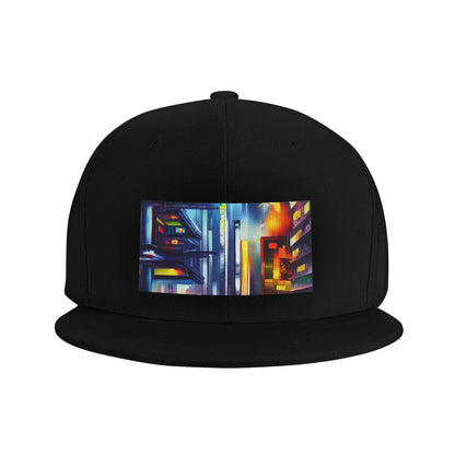 Fashion City of Fire and Ice Flat Brim Snapback Cap