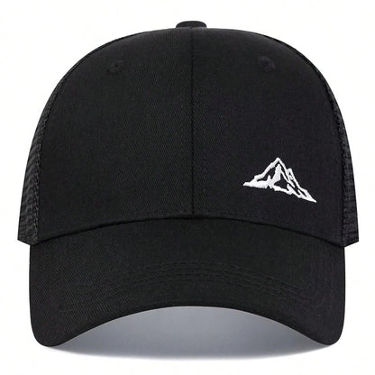Unisex Mountain Range Embroidery Baseball Net Caps