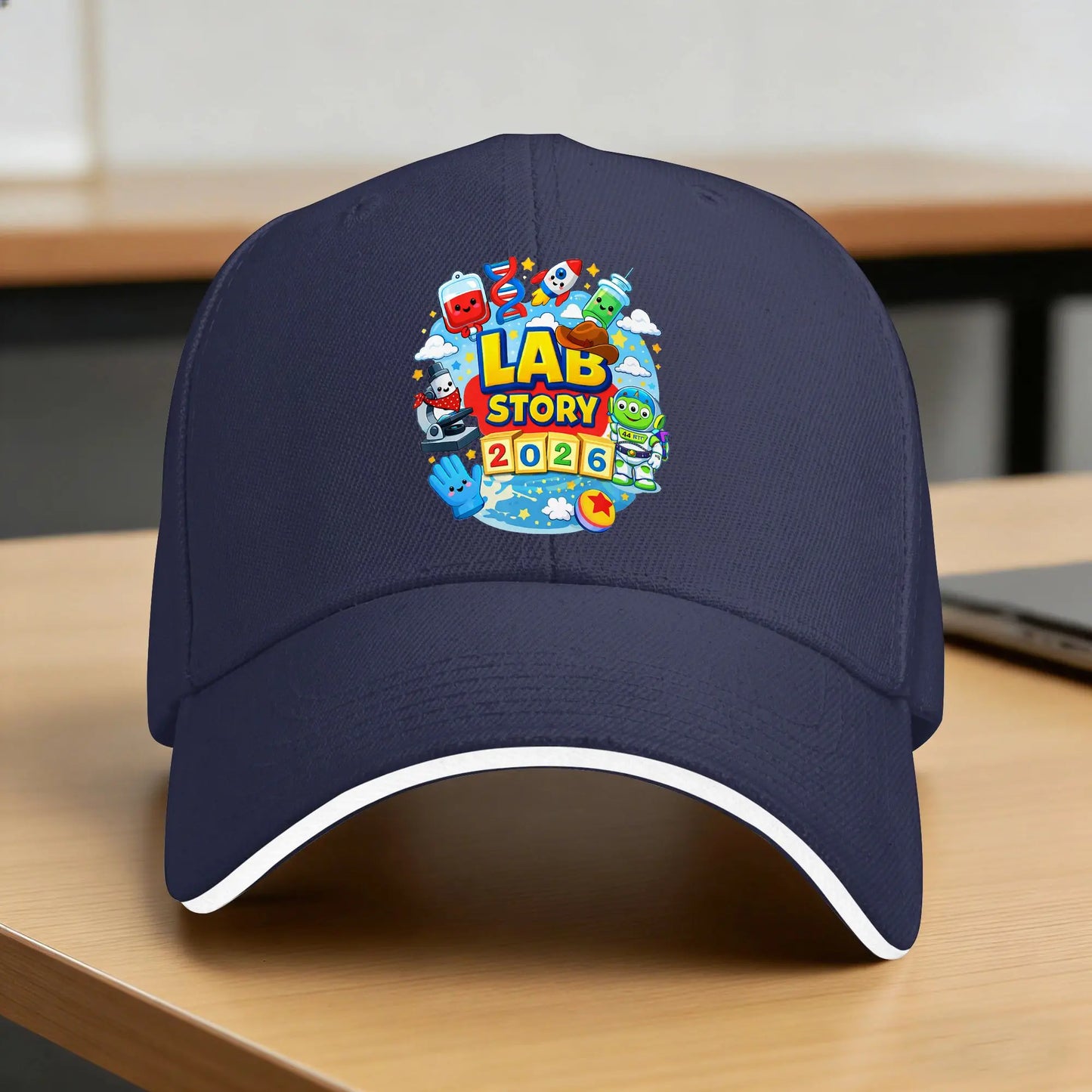 Lab Story Day Cartoon Baseball Cap Style