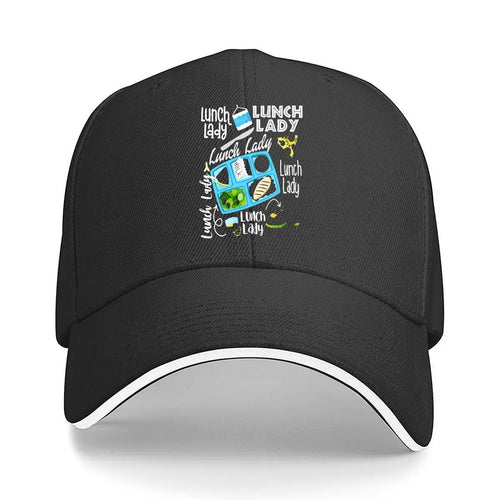 Milk Lunch Lady School Cafeteria Tray Food Graphic Sandwich Baseball Cap