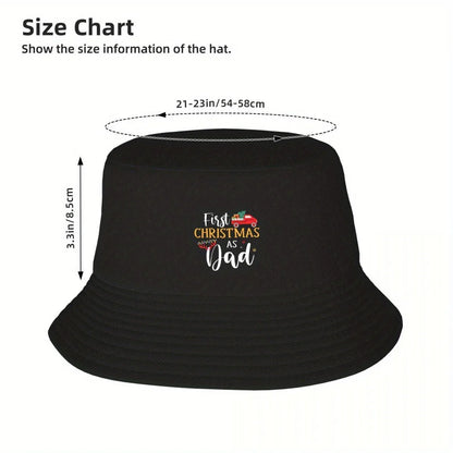 First Christmas As Dad Celebration Bucket Hat Design