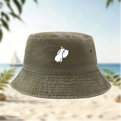 Printed Sleeping Goose Bucket Hat
