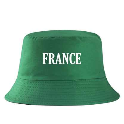 France Print Streetwear Support Bucket Hat Unisex