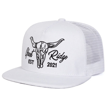 Ox Head Embroidered Mesh Trucker Snapback Cap