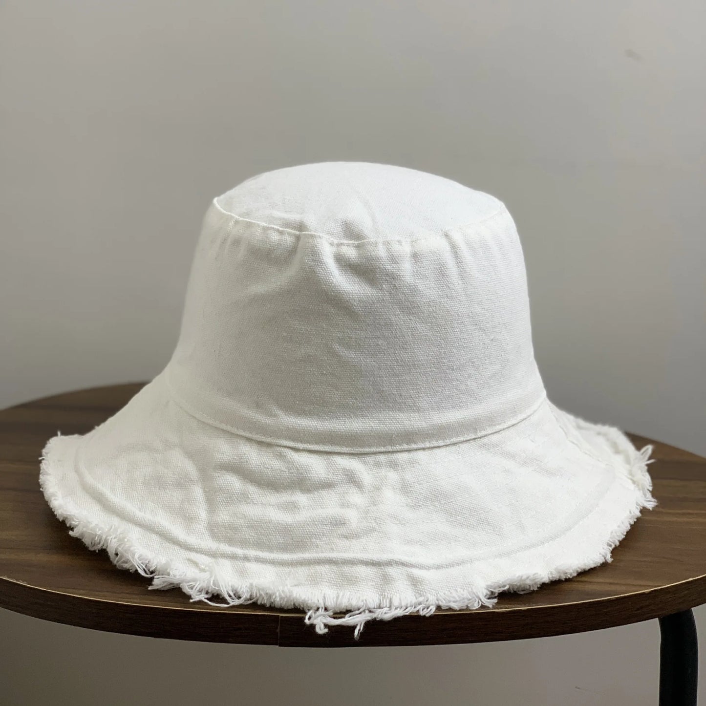 Cotton Fringed Bucket Hat Soft Fisherman Cap