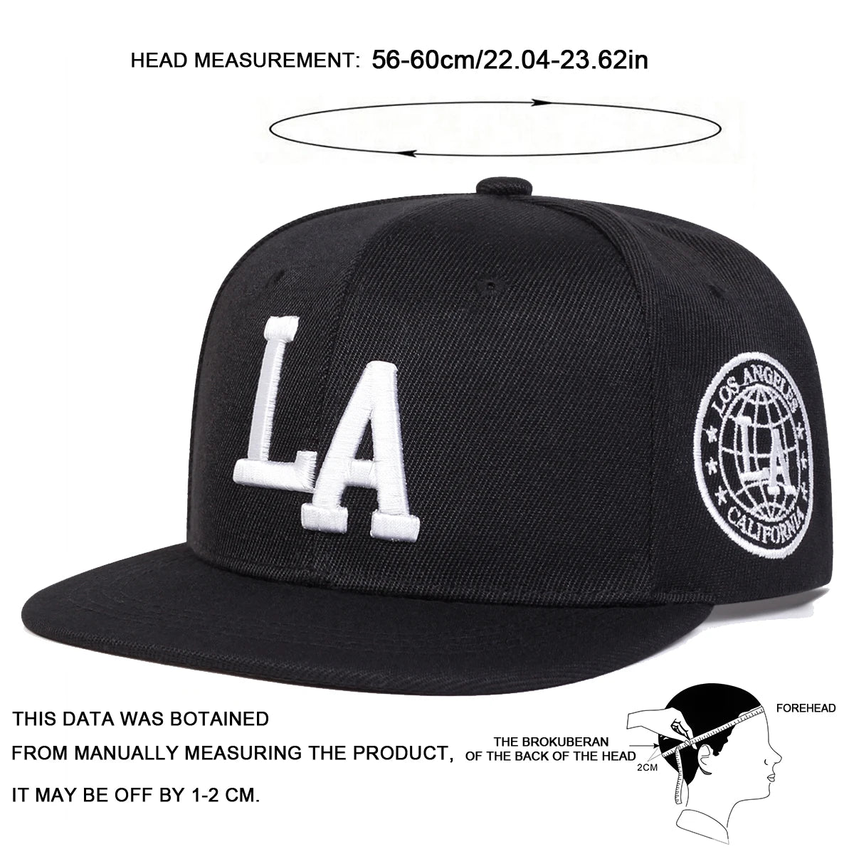 Letter Embroidered Hip Hop Snapback Cap