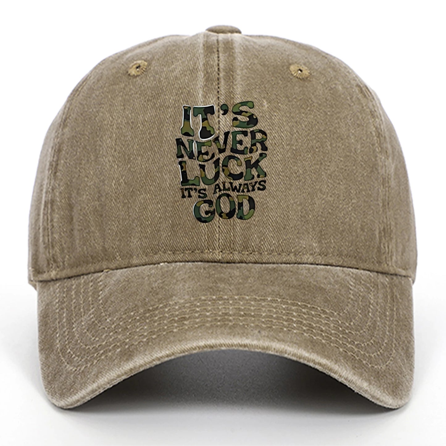 Camouflage Letter Outdoor Baseball Cap
