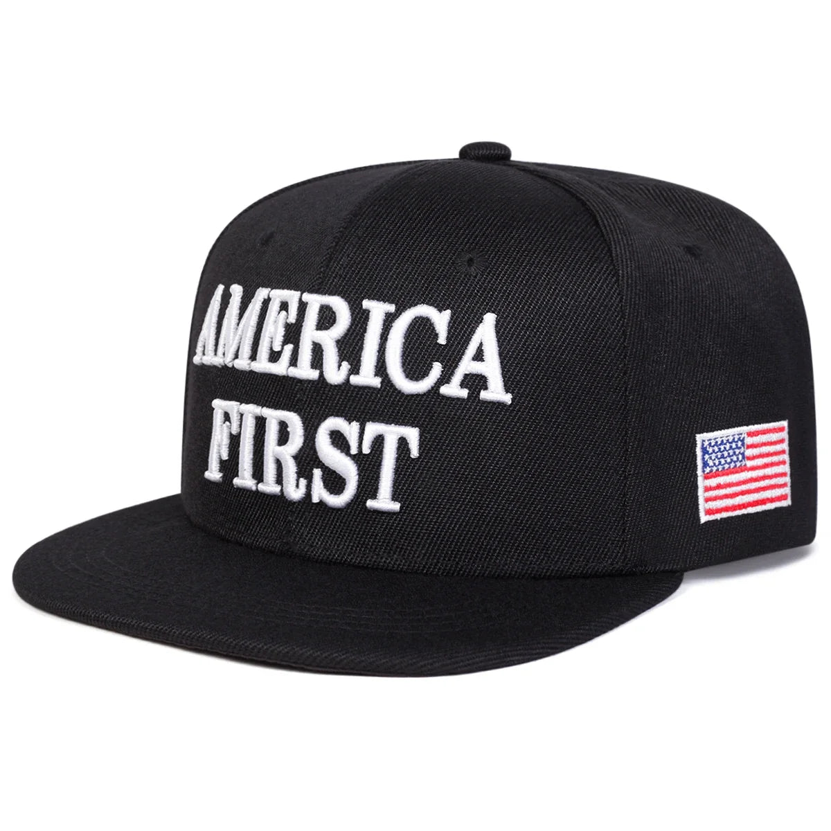 America First Embroidered Hip Hop Snapback Cap