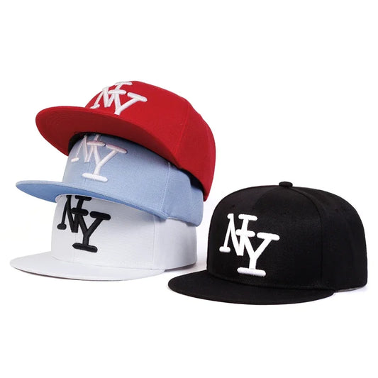 Unisex Letter Embroidered Hip Hop Snapback Cap