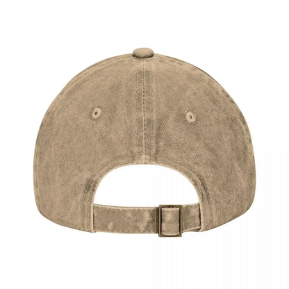Vintage Frog Cartoon Distressed Denim Baseball Cap