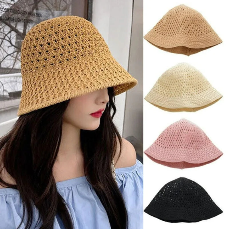 Beach Straw Hat Summer Women Bucket Hats