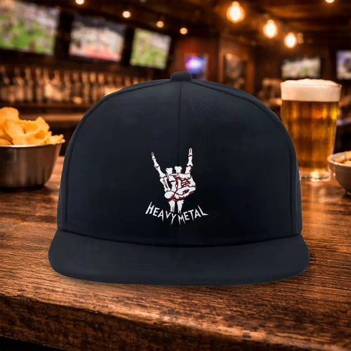 Unisex Heavy Metal Rock Hand Gesture Snapback Cap