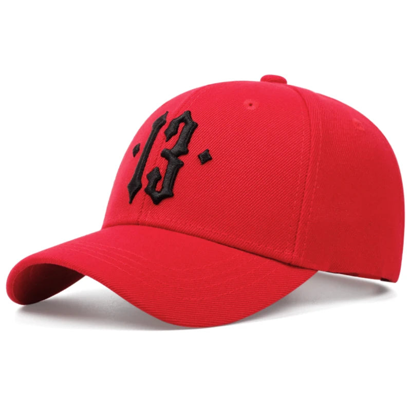 13 Number Embroidery Baseball Cap For Men Cotton Outdoors