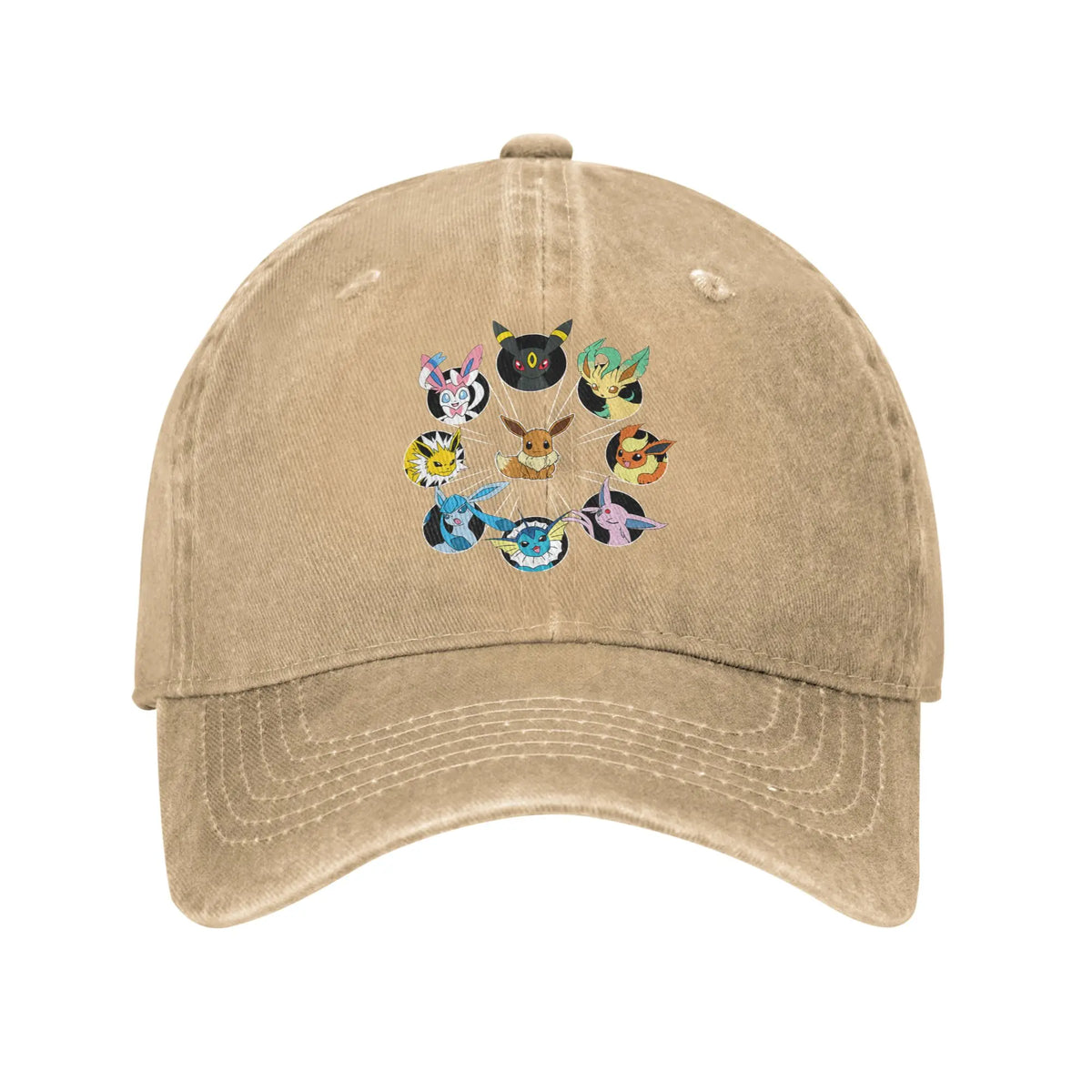 Pokemon Eevee Evolution Circle Casual Baseball Cap