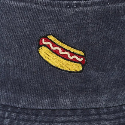 Cartoon Print Cotton Bucket Hat Outdoor Travel Cap
