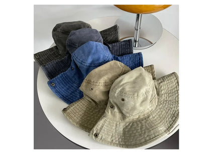 Newest Custom Logo Cotton Outdoor Travel Bucket Hat