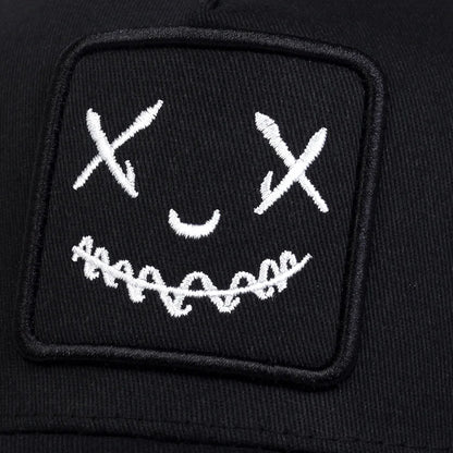 Men Women Smile Face Embroidery Baseball Caps Cotton Adjustable
