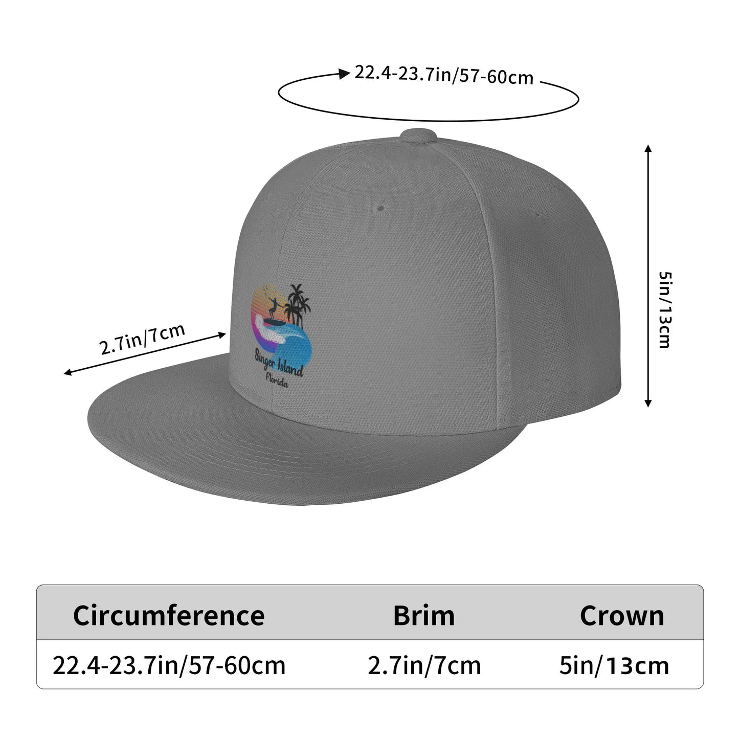 Singer Island Florida Sunset Snapback Cap