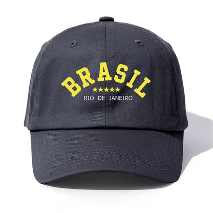 Brasil Retro Print Adjustable Baseball Cap
