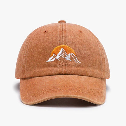 1pc Unisex Embroidered Sunset Baseball Hat Solid Color Adjustable Outdoor Casual Sport Soft Trucker Hat Suitable For Daily Wear