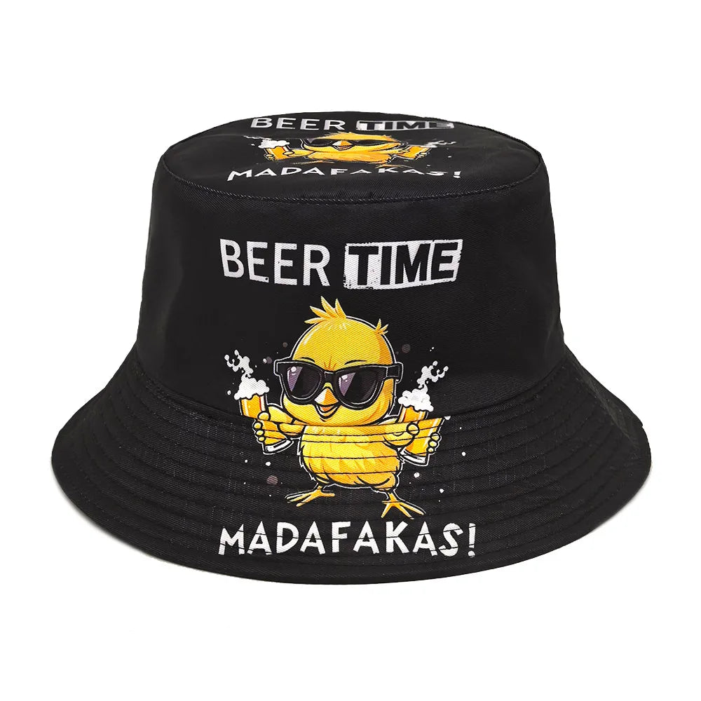 Funny Duck Print Panama Summer Sunscreen Sun Hat