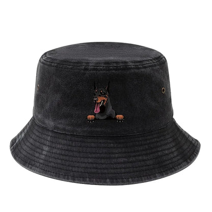 Doberman Dog Print Bucket Hat
