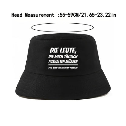 Bold Underline Text Bucket Hat
