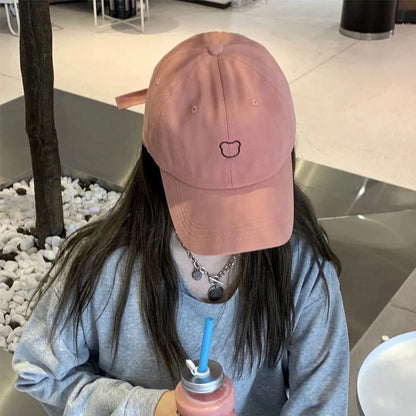 Cute Bear Adjustable Cotton Snapback Baseball Cap