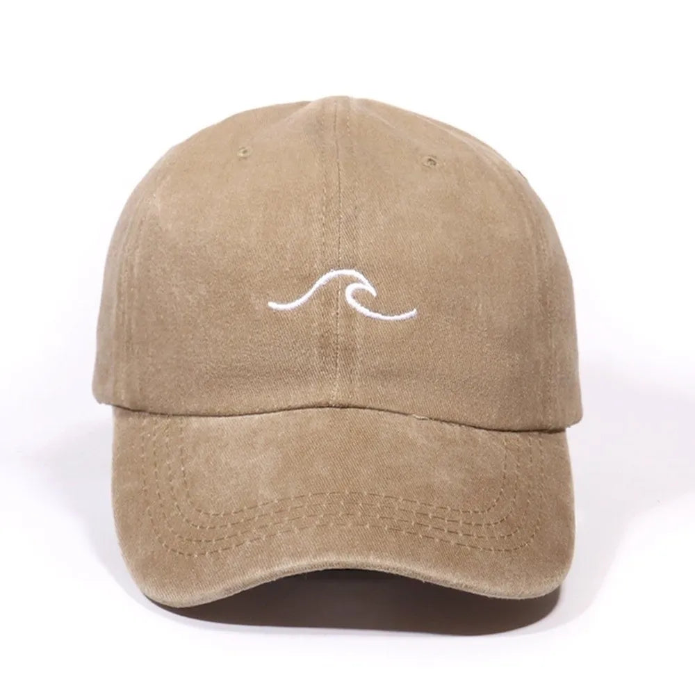 Wave Pattern Embroidered Baseball Cap