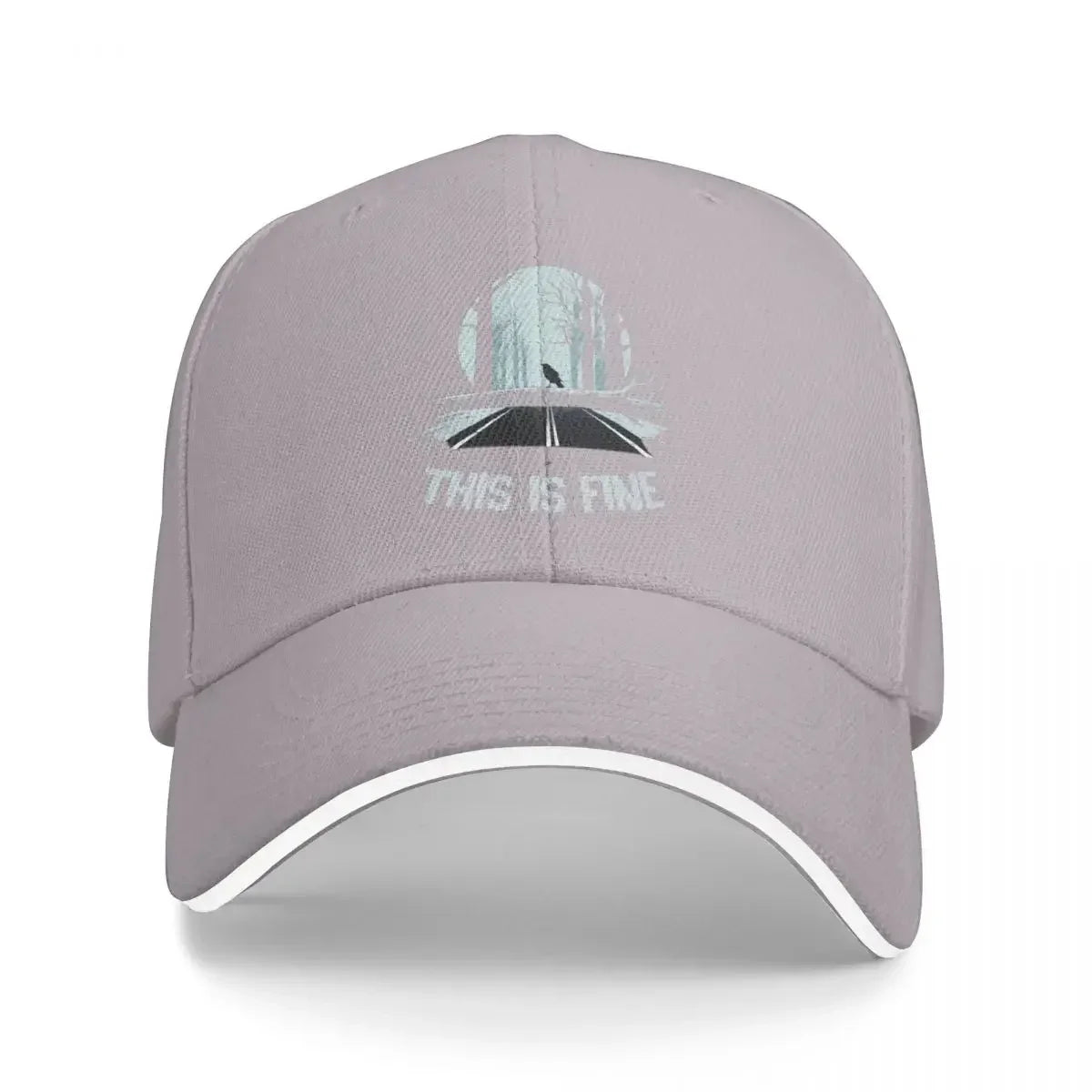 This Is Fine Anghkooey Meme Sun Fishing Baseball Cap