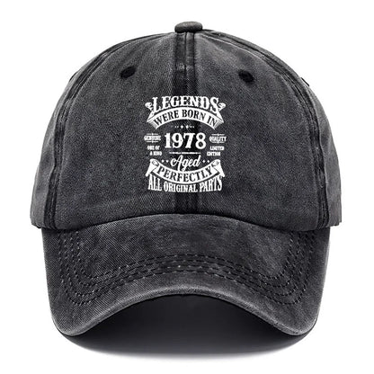 Vintage 1978 Printed Adjustable Baseball Cap