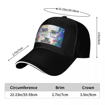 Walter Benjamin Watercolor Portrait Cotton Twill Baseball Cap