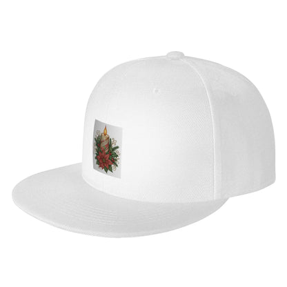 Christmas Candle Flat Brim Snapback Cap