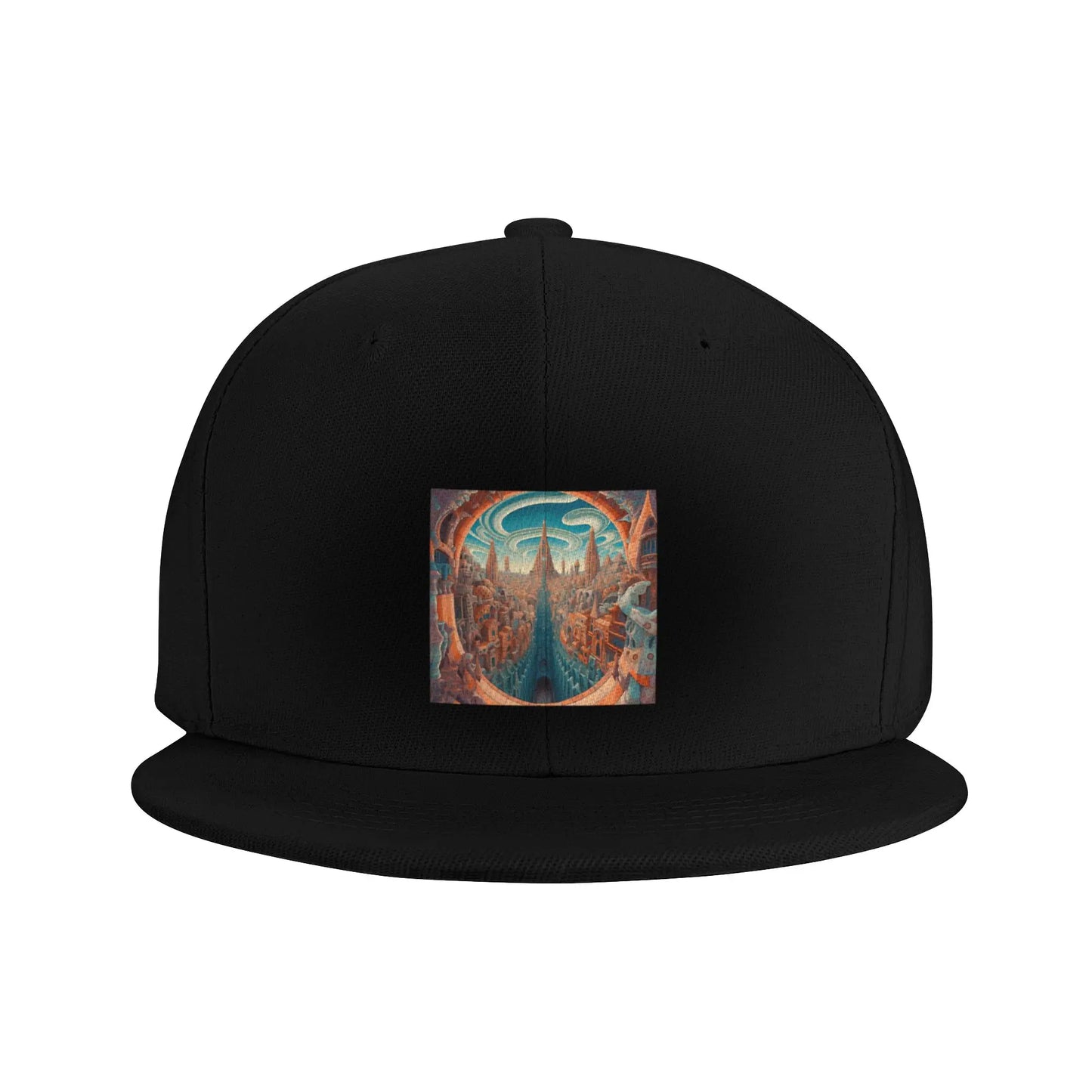 Fantasy Future City Scenic Snapback Cap