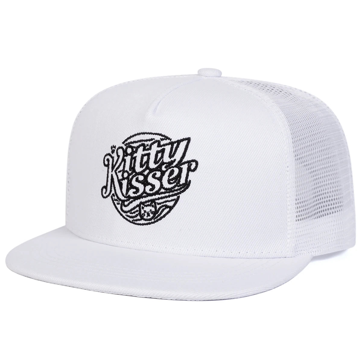 Kitty Kisser Embroidery Casual Snapback Cap