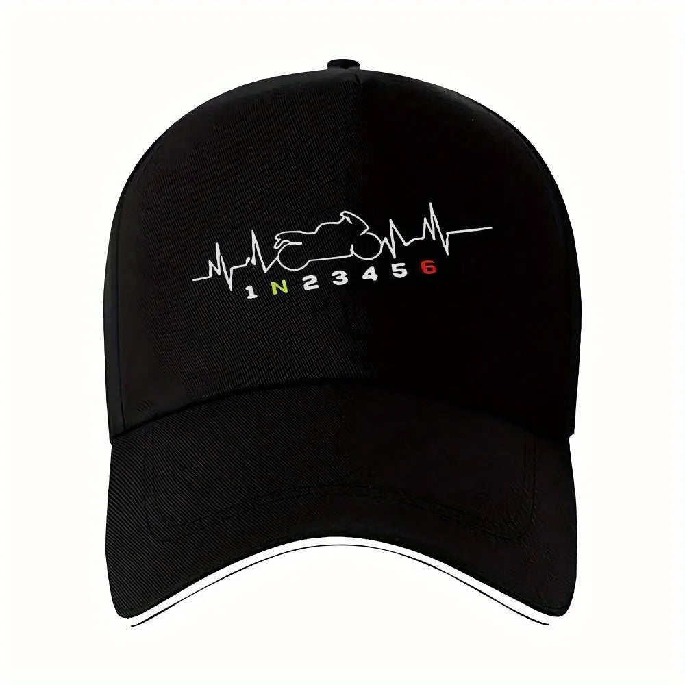 Motorcycle Gearbox Heartbeat Trucker Baseball Cap