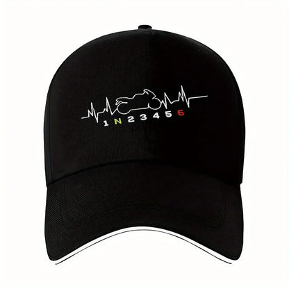 Motorcycle Gearbox Heartbeat Trucker Baseball Cap